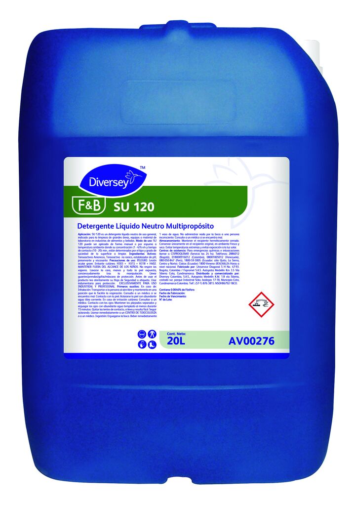 SU 120 20L - Detergente líquido neutro multipropósito